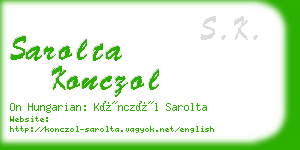 sarolta konczol business card